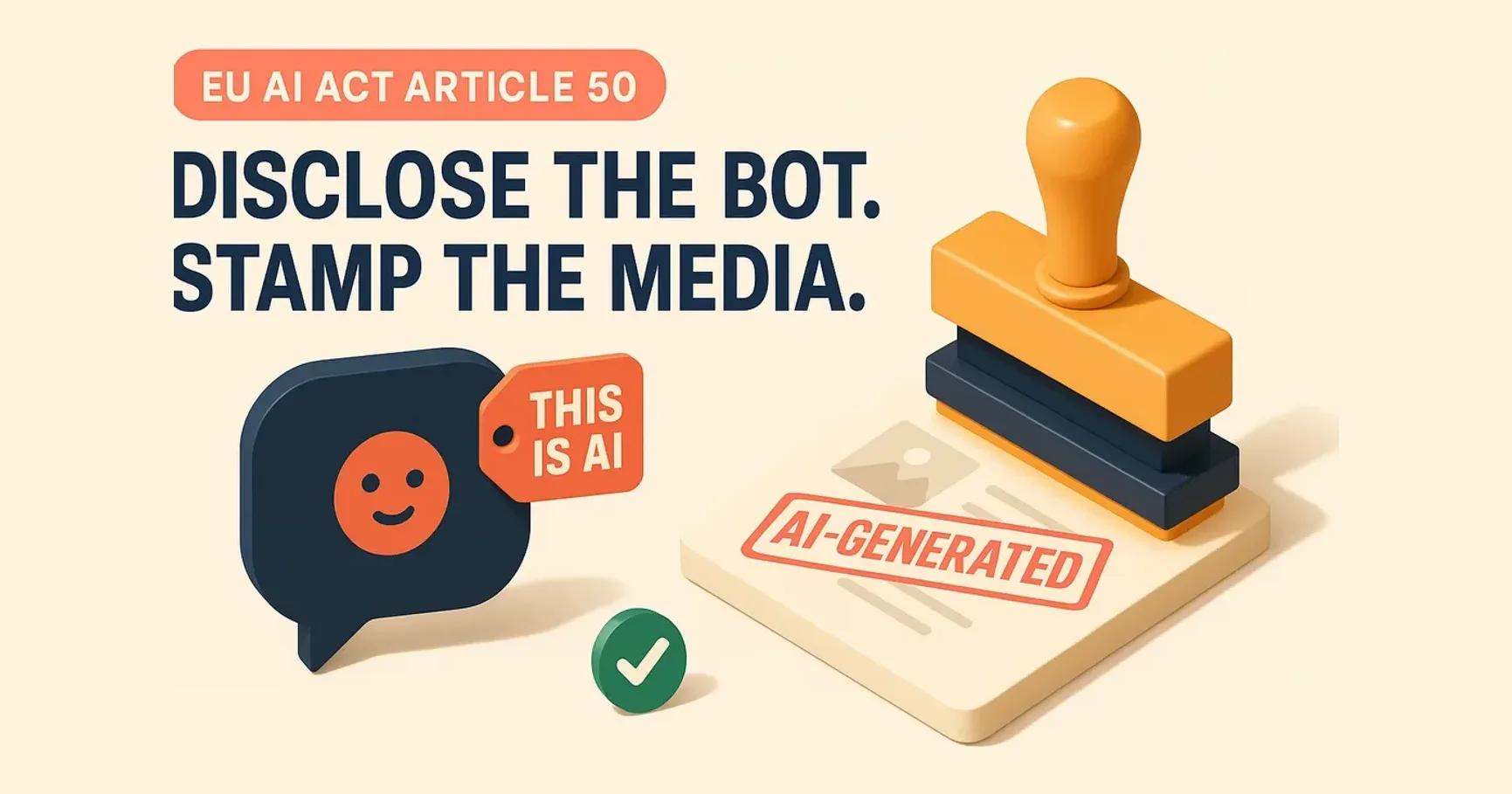 EU AI Act Article 50: AI Transparency and Labelling
