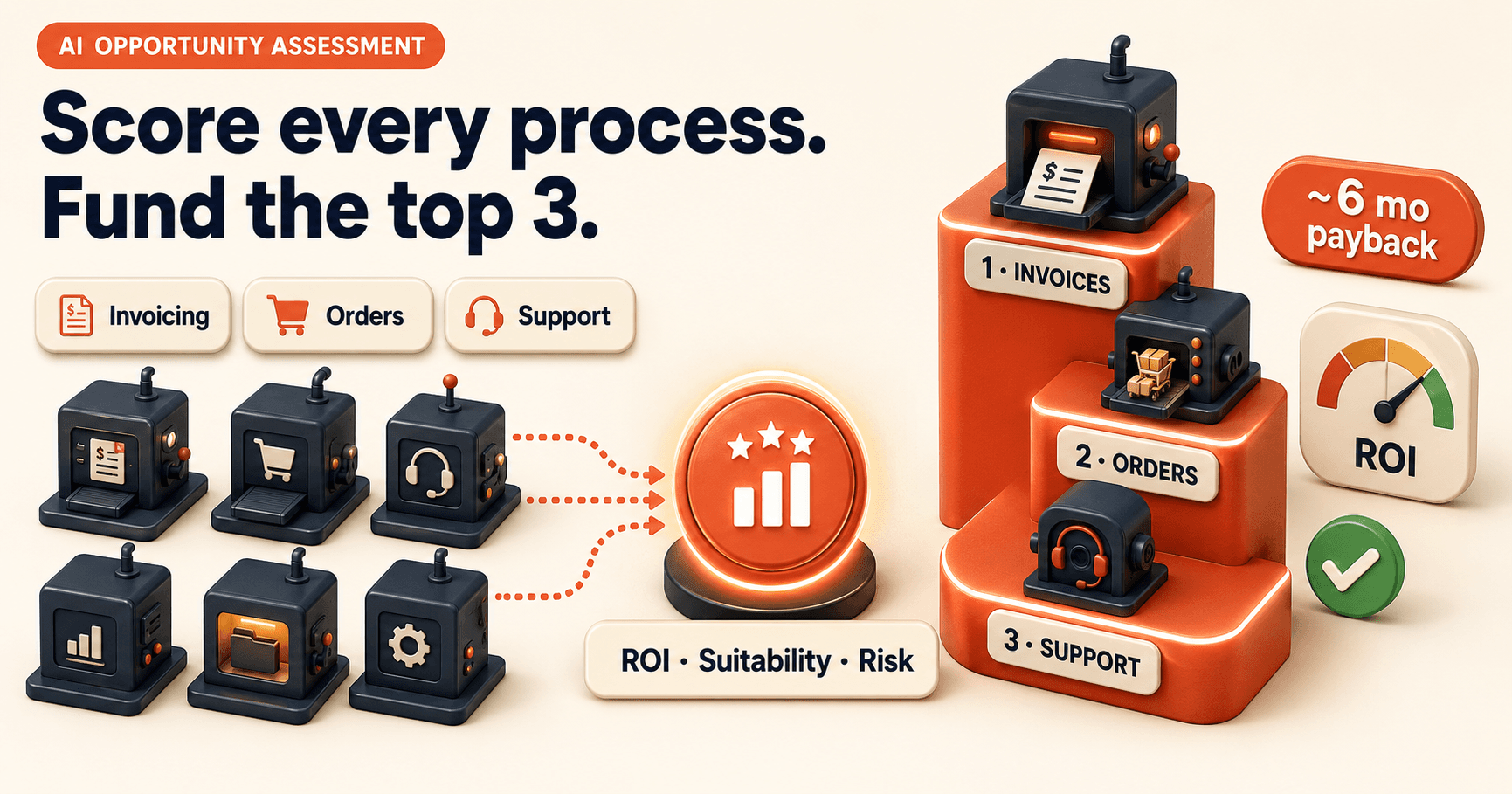 AI Opportunity Assessment for SMBs: Rank Your Top 3 Wins